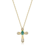 Arianna 10K Yellow Gold Oval-Cut Emerald Pendant