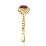Isla 14K Yellow Gold Oval-Cut Mozambique Ruby Ring