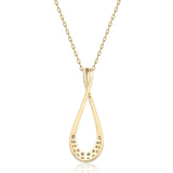 Amelia 14K Yellow Gold Round-Cut White Diamond Pendant