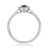 Victoria 14K White Gold Round-Cut Blue Sapphire Ring