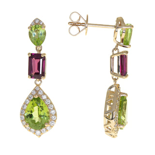 Valerie 10K Yellow Gold Pear-Cut Peridot Earrings