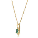 Amelia 10K Yellow Gold Oval-Cut Emerald Pendant