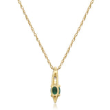 Amelia 10K Yellow Gold Oval-Cut Emerald Pendant