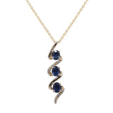 Emery 14K Yellow Gold Oval-Cut Blue Sapphire Pendant