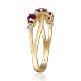 Sage 10K Yellow Gold Oval-Cut Mozambique Ruby Ring
