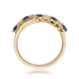 Natalie 14K Yellow Gold Round-Cut Blue Sapphire Ring