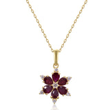 Amelia 14K Yellow Gold Pear-Cut Mozambique Ruby Pendant