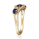Maeve 14K Yellow Gold Oval-Cut Blue Sapphire Ring