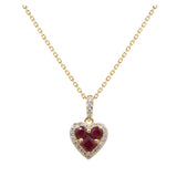 Willow 14K Yellow Gold Square-Cut Mozambique Ruby Pendant