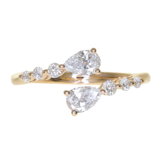 Ruth 14K Yellow Gold Pear-Cut LAB Grown Diamond Rings