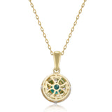 Emerson 14K Yellow Gold Oval-Cut Emerald Pendant