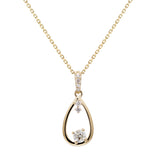 Brynlee 14K Yellow Gold Round-Cut White Diamond Pendant