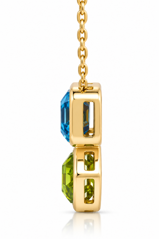 Valerie 14K Yellow Gold Cushion-Cut Swiss Blue Topaz Pendant