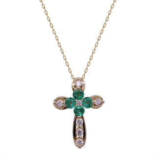 Amelie 14K Yellow Gold Round-Cut Zambian Emerald Pendant