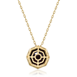 Valerie 10K Yellow Gold Round-Cut Garnet Pendant