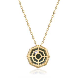 Valerie 10K Yellow Gold Round-Cut Green Amethyst Pendant