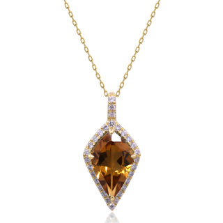 Valerie 10K Yellow Gold Pear-Cut Citrine Pendant