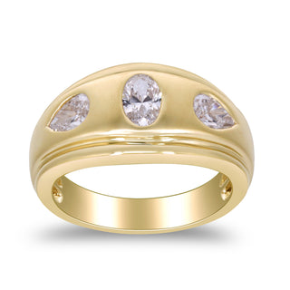 14K Yellow Gold Oval-Cut LAB Grown Diamond Ring