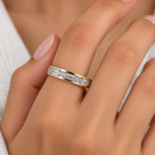 Ruth 14K Yellow Gold Baguette-Cut LAB Grown Diamond Rings