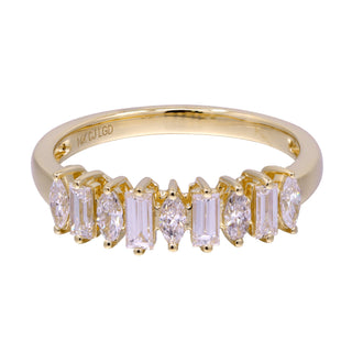 Ruth 14K Yellow Gold Marquise-Cut LAB Grown Diamond Rings