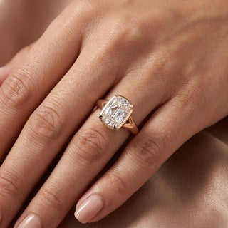 Ruth 14K Yellow Gold Cushion-Cut LAB Grown Diamond Rings