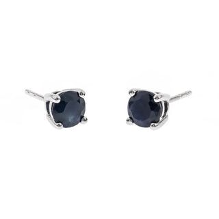 Hana 10K Yellow Gold Round-Cut Ceylon Blue Sapphire Earring