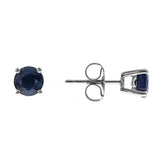 Hana 10K Yellow Gold Round-Cut Ceylon Blue Sapphire Earring