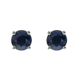 Hana 10K Yellow Gold Round-Cut Ceylon Blue Sapphire Earring