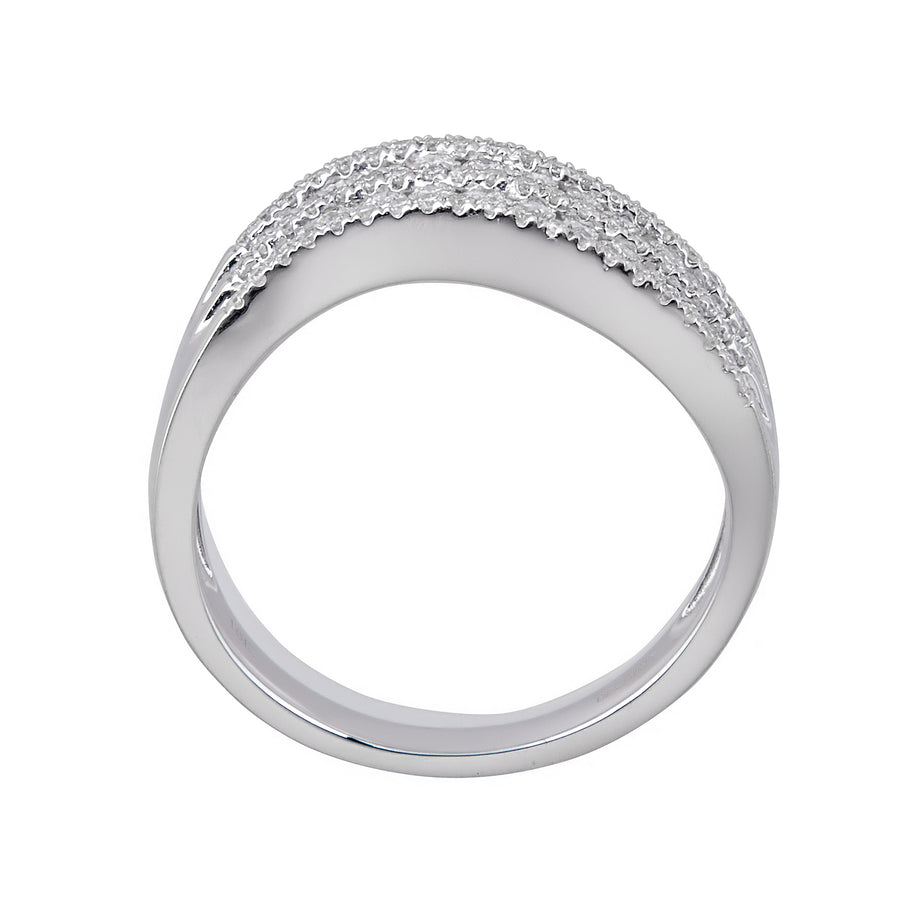 Murphy 10K White Gold Round-Cut White Diamond Ring