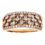 Dylan 14K Rose Gold Round-Cut Brown Diamond Ring