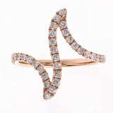 Angelique 10K Rose Gold Round-Cut White Diamond Ring