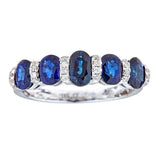 Madeline 14K White Gold Oval-Cut Blue Sapphire Ring