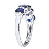Amelia 14K White Gold Oval-Cut Blue Sapphire Ring
