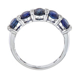 Amelia 14K White Gold Oval-Cut Blue Sapphire Ring
