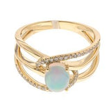 Hadleigh 14K Yellow Gold Oval-Cut Opal Ring