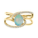 Hadleigh 14K Yellow Gold Oval-Cut Opal Ring