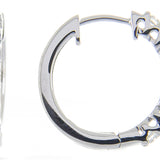Celia Round-Cut White Diamond Earrings in 14K White Gold