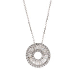 Grace 14K White Gold Baguette-Cut White Diamond Pendant