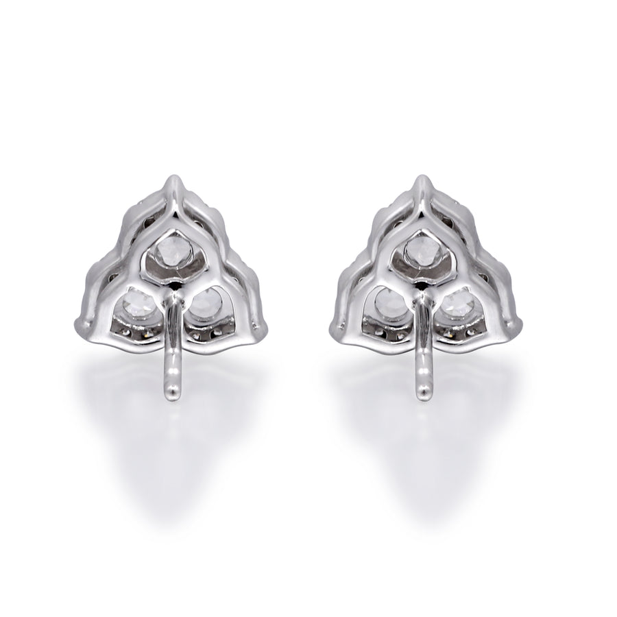 Amelia 14K White Gold Round-Cut White Diamond Earrings