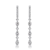 Hazel Round-Cut White Diamond Earrings in 14K White Gold