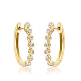 Arabella 14K Yellow Gold Round-Cut White Diamond Earring