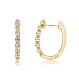 Arabella 14K Yellow Gold Round-Cut White Diamond Earring