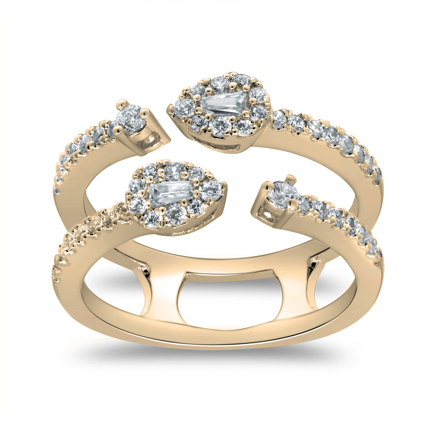 Adalynn 10K Yellow Gold Round-Cut White Diamond Ring