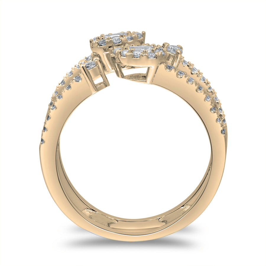 Adalynn 10K Yellow Gold Round-Cut White Diamond Ring