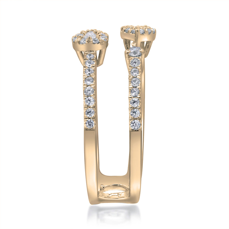 Adalynn 10K Yellow Gold Round-Cut White Diamond Ring