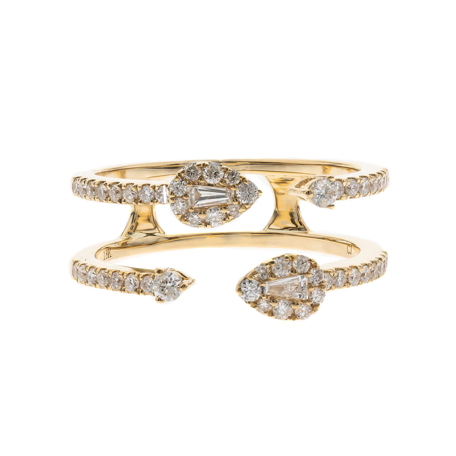 Adalynn 10K Yellow Gold Round-Cut White Diamond Ring