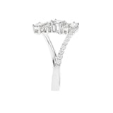 Penelope 10K White Gold Baguette-Cut White Diamond Ring