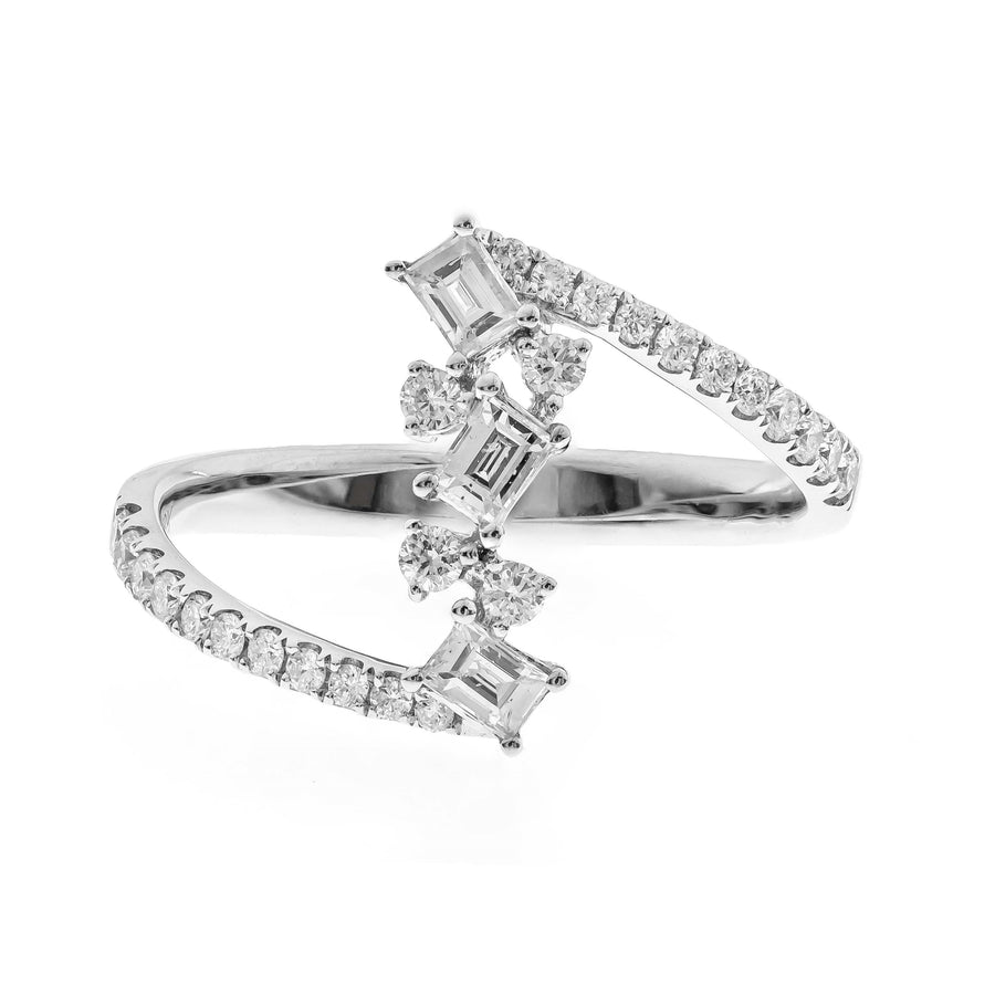 Penelope 14K White Gold Baguette-Cut White Diamond Ring