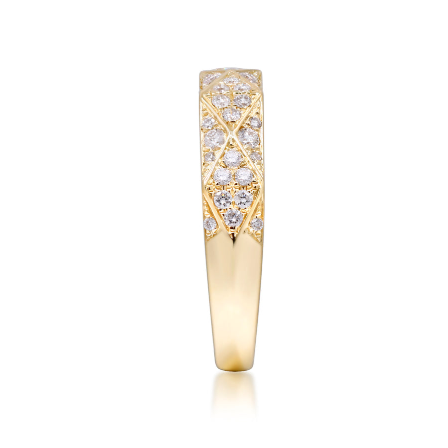 Amelia 14K Yellow Gold Round-Cut White Diamond Ring