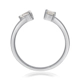 Kimberly 10K White Gold Round-Cut White Diamond Ring